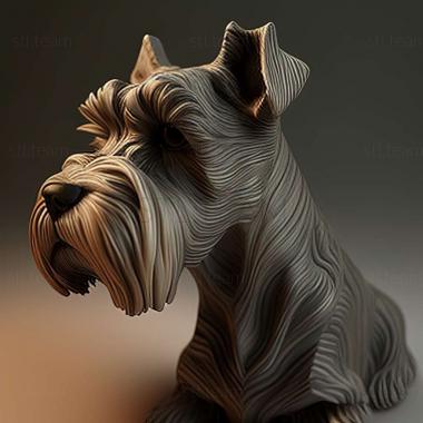 3D model Zwergschnauzer dog (STL)